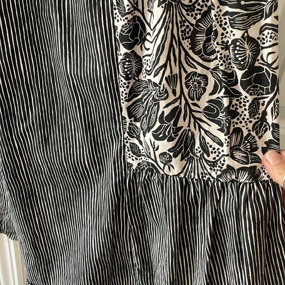 Anthropologie Bloomprint Wide Leg Pants Black Tan - Picture 10 of 10